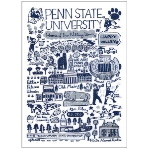 decal Julia Gash illustrated Penn State University scenes and phrases